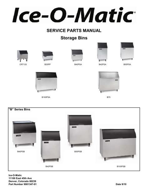 SERVICE PARTS MANUAL Storage Bins - Ice-O-Matic Ebook PDF